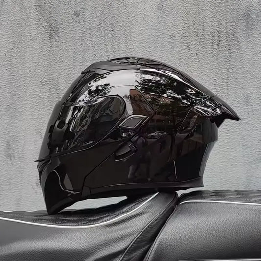 DDS Helmet with Two Visor – Total Protection Jet Black