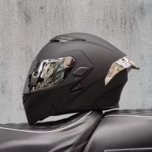 DDS Helmet with Two Visor – Total Protection Black/Gradient