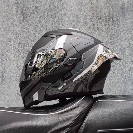 DDS Helmet with Two Visor – Total Protection Graphite